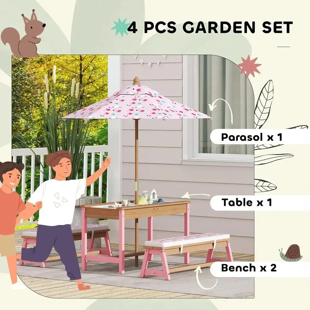 Ahşap Piknik Masası Seti, Şems - Kids Outdoor Umbrella For Table incelemesi ve fiyatı