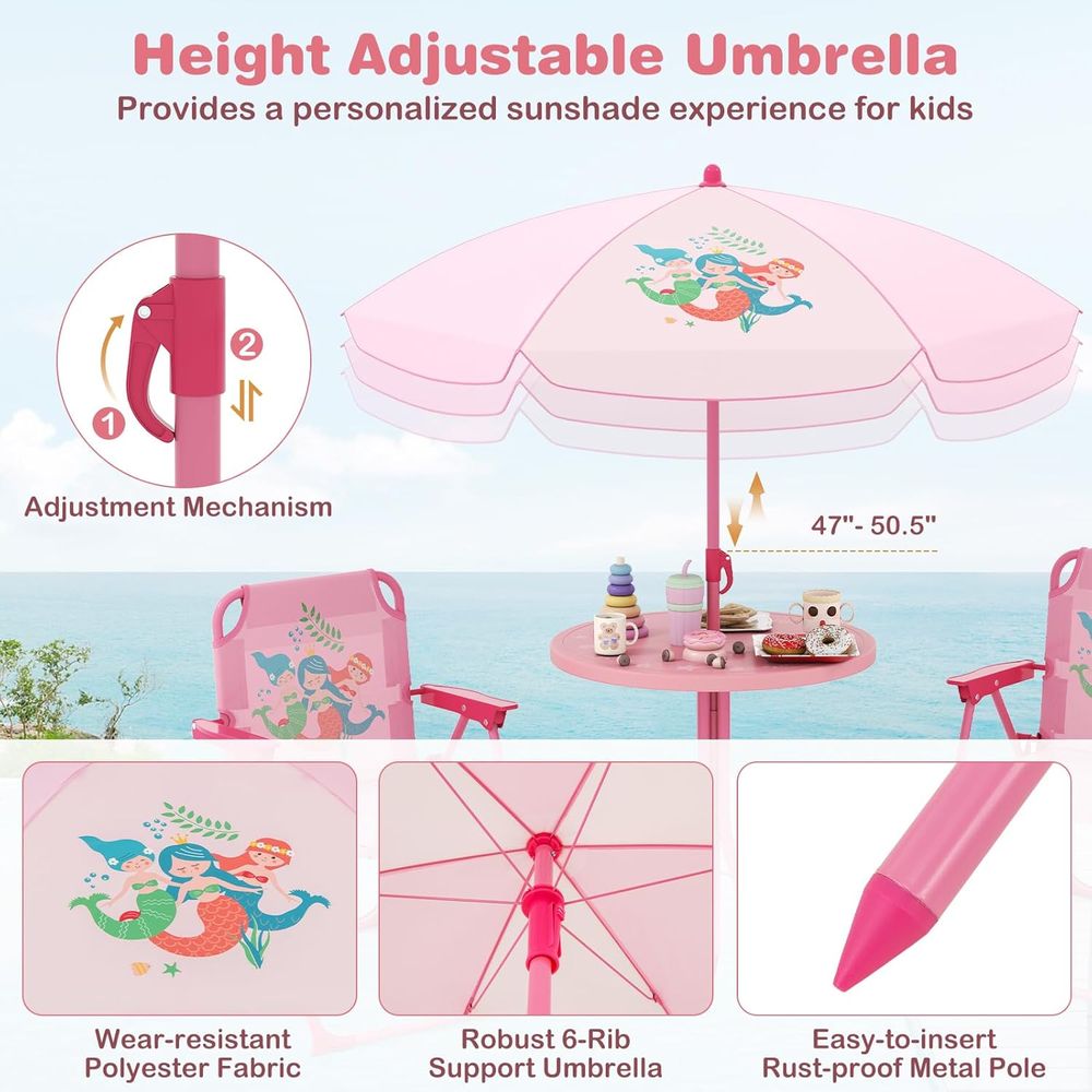 Çocuk Piknik Masası, 2 Katlanı - Kids Outdoor Umbrella For Table incelemesi ve fiyatı
