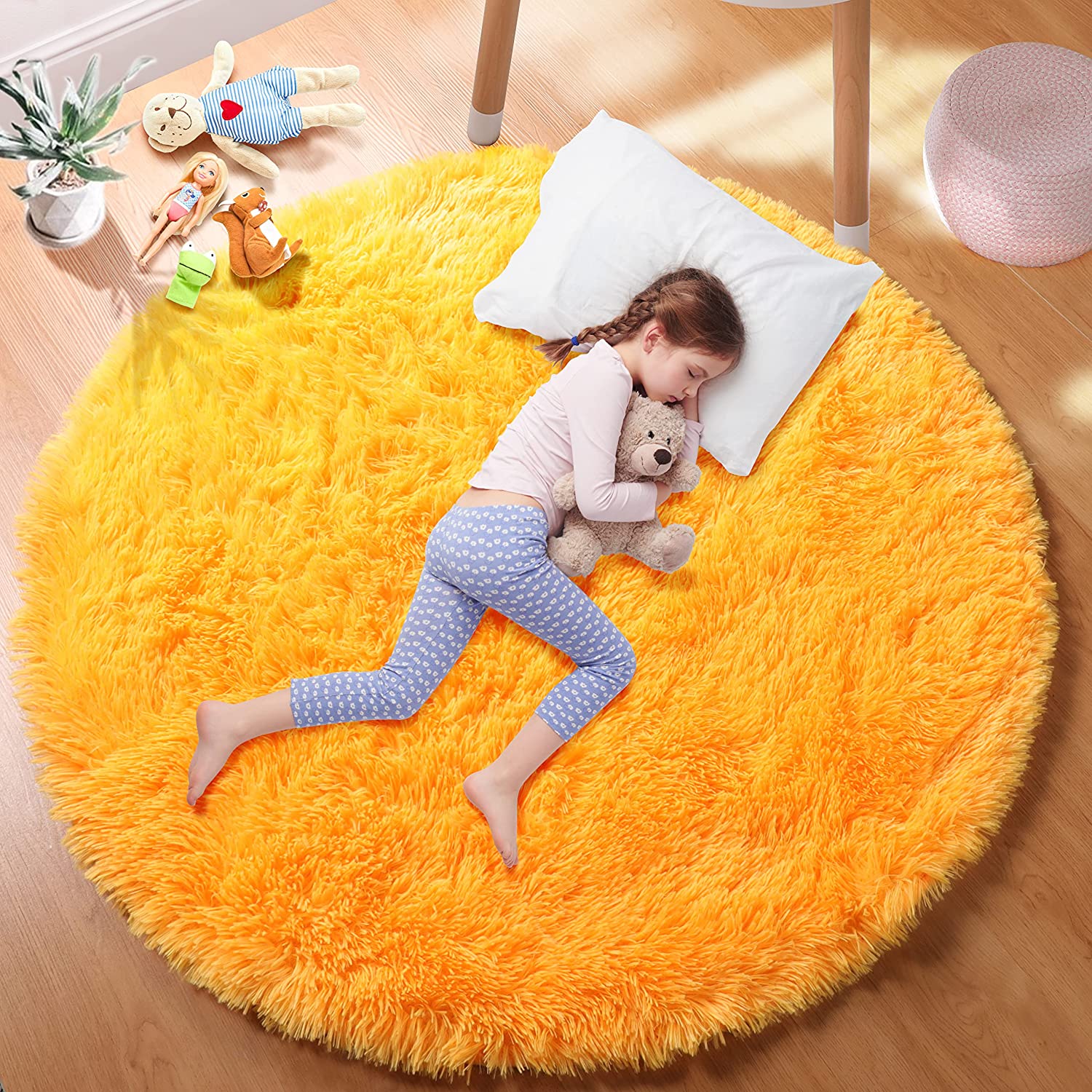 Yumuşak turuncu yuvarlak halı  - Kids Outdoor Teepee incelemesi ve fiyatı